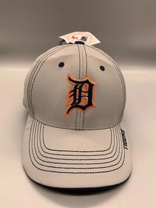 Detroit Tigers Hat Cap Strap Back Adjustable Gray Blue Fan Favorite MLB Baseball - Picture 1 of 13