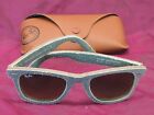 RAY-BAN, Italy Blue / Green Denim Wayfarer sunglasses with case - Excellent