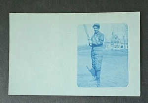 Iowa? RPPC c1910 GIOCATORE DI BASEBALL Uniforme CIANOTIPO Bill Anderson - Foto 1 di 3