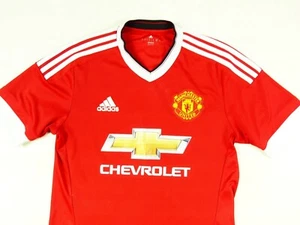 FOOTBALL SHIRT MANCHESTER UNITED ADIDAS 2015-16 HOME JERSEY CAMISETA SIZE: SMALL - Picture 1 of 7