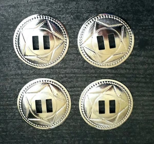 SET á 4 x Conchos Conchas Biker Western Indianer Nieten 38 mm - Bild 1 von 2