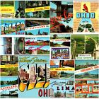 LOT MIXTE X18 Ohio 1 années 1960 OH salutations ensemble de cartes postales de bienvenue chrome vintage A180
