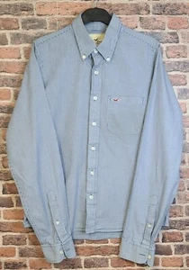 HOLLISTER CALIFORNIA Blue/White check Casual Shirt Size Large Mens Long Sleeve - Picture 1 of 13