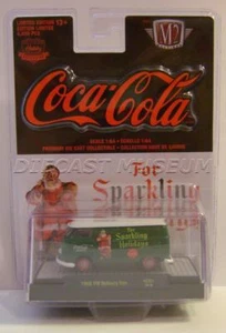 1960 '60 VW DELIVERY VAN CHRISTMAS HOLIDAY HOBBY COCA-COLA COKE M2 MACHINES 2018 - Picture 1 of 2