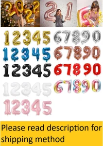 40 inch Large Number Balloon Foil Mylar Celebration Party Birthday Wedding Baby - Picture 1 of 15