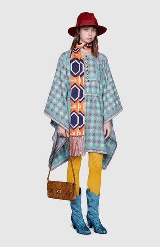 GUCCI Women's GG Flower Short Kaftan Dress Size 40 (NEW)