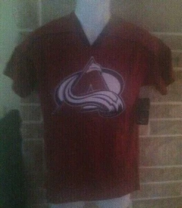 Camiseta deportiva Colorado Avalanche NHL Reebok talla juvenil nueva logotipos cosidos granates - Imagen 1 de 3