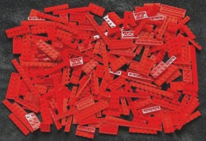 LEGO 250g+ Red Plates Bundle 2x 1x Mixed Floor Plank 2x4 2x6 2x8 2x10 3020 3795 - Picture 1 of 7