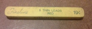 Vintage Schaeffer's Fineline dünne rote Druckbleistift Minen - insgesamt 8 Blei - Bild 1 von 5