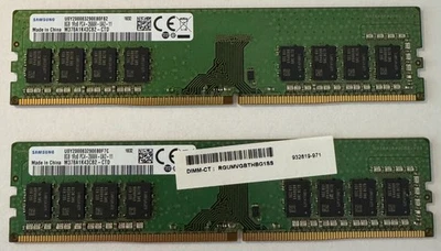 Samsung 16GB (2x8GB) DDR4 PC4-2666V M378A1K43CB2-CTD Memory Module kit - Image 1 of 3