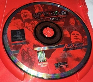 WWF Attitude Sony PlayStation 1 PS1 Video Game Wrestling Aklaim Sports Tested - Picture 1 of 2