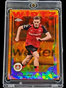 2024-25 Topps Chrome UCC Sapphire Edition Florian Wirtz Gold 10/25 Shirt Number - Bild 1 von 2