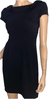 Vestido Hodi Kristopher Talla 5/6 Negro Ajustado Manga Corta Elástico Foto 1 de 4