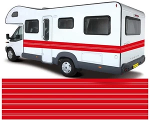 10m MOTORHOME VINYL STRIPES GRAPHICS STICKERS DECALS CAMPER VAN CARAVAN HORSEBOX - Picture 1 of 2