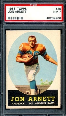 1958 TOPPS #20 JON ARNETT PSA 7 RAMS [G906] - Image 1 of 2
