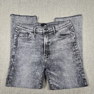 MOTHER JEANS Femme 32 The Insider Crop Step Fray Train Stops Gris (Voir Mesure) - Photo 1/13