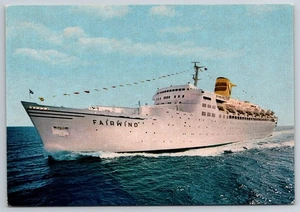 Verschrottete TSS Fairwind (RMS Sylvania), Sitmar Kreuzfahrten Postkarte - Bild 1 von 2