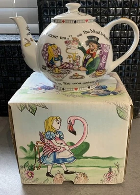 Alice In Wonderland Teapot 885mls With Original Box | Designed by Paul Cardew - Image 1 of 4