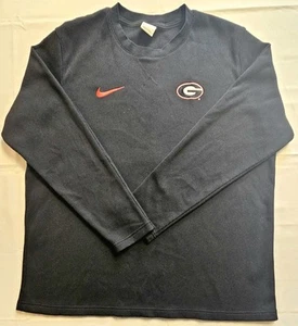 Nike Georgia Bulldogs Team Issued (Staff) Waffle Knit Sweatshirt UGA Sz Mens XL - Picture 1 of 6