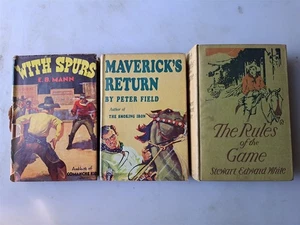 THREE Vintage Western Fiction Hardcovers - 1910, 1937, 1944 - Picture 1 of 7