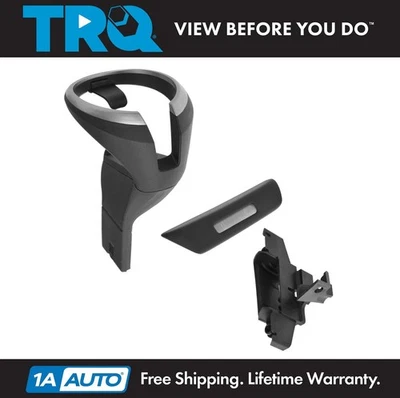 TRQ Cup Holder & Cover Black for BMW 128i 135i 1 Series M - Image 1 of 4