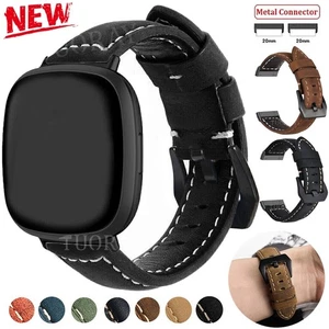 Armband für Fitbit Versa 4 / Versa 3 /Sense 2 / Sense Leder Uhrenarmband  Ersatz - Bild 1 von 25