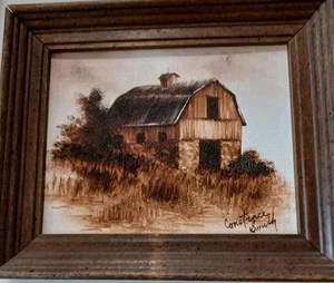 Original Gemälde alte Scheune signiert schön gemacht, gerahmt. Maßstab siehe Bilder  - Bild 1 von 5