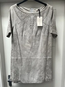 Rare Kate Moss Topshop Suede Dress Brand New With Tags Size 12 - Picture 1 of 7
