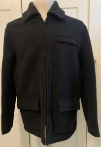 Vintage Coat M&S St Michael Wool Jacket Coat Size Med 38-40" Chest Charcoal Grey - Picture 1 of 10