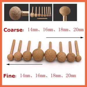 Ball Brazing Diamond Bit 12-25mm For Dremel Grinding Burr Engraving Coarse/Fine - Picture 1 of 6