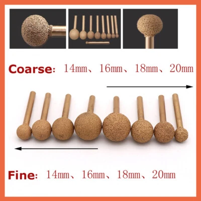 Ball Brazing Diamond Bit 12-25mm For Dremel Grinding Burr Engraving Coarse/Fine - Image 1 of 4