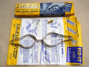 Vintage ZIP FIX Reißverschluss Reparaturset / Nähwerkzeug. Box & Anleitung - Bild 1 von 9