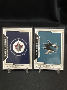 2018-19 O-Pee-Chee SP Team Checklists Lot Of (2) Jets/Sharks - Picture 1 of 3