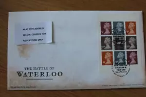 GB - 2015 Battle Of Waterloo Booklet Pane FDC Tallents Cancel Free UK P&P - Picture 1 of 1