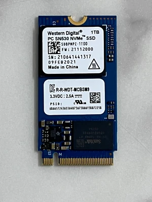 Western Digital PC SN530 SDBPMPZ-1T00 1TB M.2 2242 NVMe PCIe Gen3 x 4 SSD For PC - Image 1 of 4