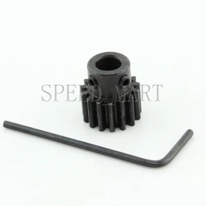 6.35mm Bore Hole 15 Teeth 15T Module 1 Motor Metal Gear Wheel with Top Screws - Picture 1 of 4