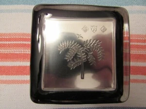 NICE STABUCKS COFFEE CO. CLEAR WSILVER PAPERWEIGHT TREE BY FERMACARTA, ENGLAND - Picture 1 of 6