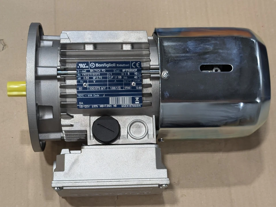 NEW BONFIGLIOLI 0.55kw .75hp 3PH Brake MOTOR Voltage 330/575V 60Hz IP55 - Image 1 of 4