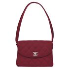 Chanel Red Cotton Handbag 112636