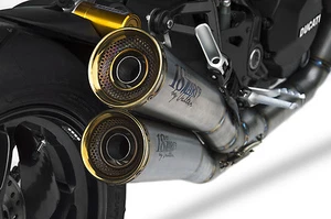 DUCATI MONSTER 1200S FULL KIT ZARD EXHAUST SILENCER STAINLESS STEEL ITALIAN - Picture 1 of 7