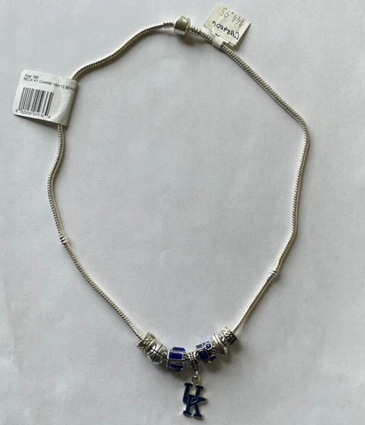 NCAA Kentucky Wildcats Necklace with 6 Charms and Pendant Charm Cover