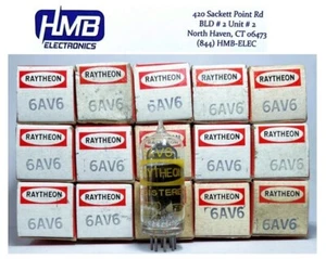 RAYTHEON 6AV6 VACUUM TUBE - Picture 1 of 1