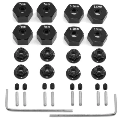 34 PIEZAS Bujes de rueda hexagonales de metal de 12 mm para Traxxas 1/10 2x2 Slash Rustler Stampede 2x2~ Foto 1 de 4