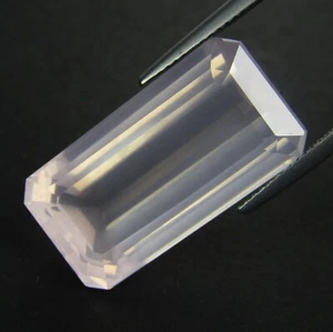 25.57Cts Amazing Natural Rose Quartz 25x13mm Emerald Cut Loose Gem Ref VIDEO - Picture 1 of 7