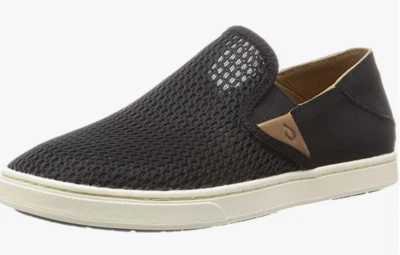 OLUKAI Pehuea Women's Leather Sneaker 20271-4040 Black/Black - Image 1 of 4