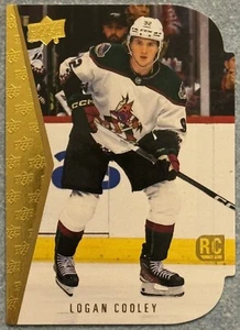 Logan Cooley 2023-24 Upper Deck Series 2 #RDT-18 Rookie Die Cut Gold - Picture 1 of 2