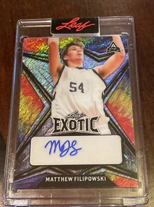 2022 Leaf Exotic Matthew Filipowski Refractor Rookie Auto 3/5 factory sealed - Foto 1 di 3