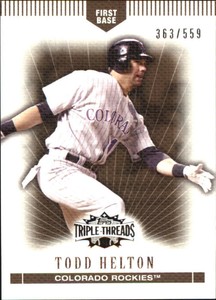 2007 (ROCKIES) Topps Triple Threads Sepia #60 Todd Helton /559
