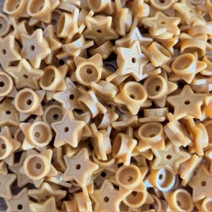 200x LEGO Star Symbol Plate w. Tube and Hole (28619) WARM GOLD, FREE UK Postage - Picture 1 of 2
