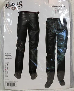 Charades Faux Leather Jeans With Pockets 36 Waist - Picture 1 of 1